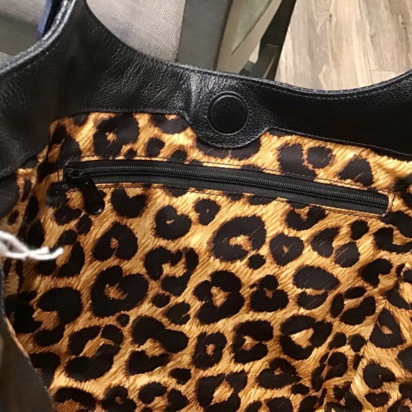 NEW BRIGHTON TOTE SHOULDER BAG leopard lining - Picture 7 of 9